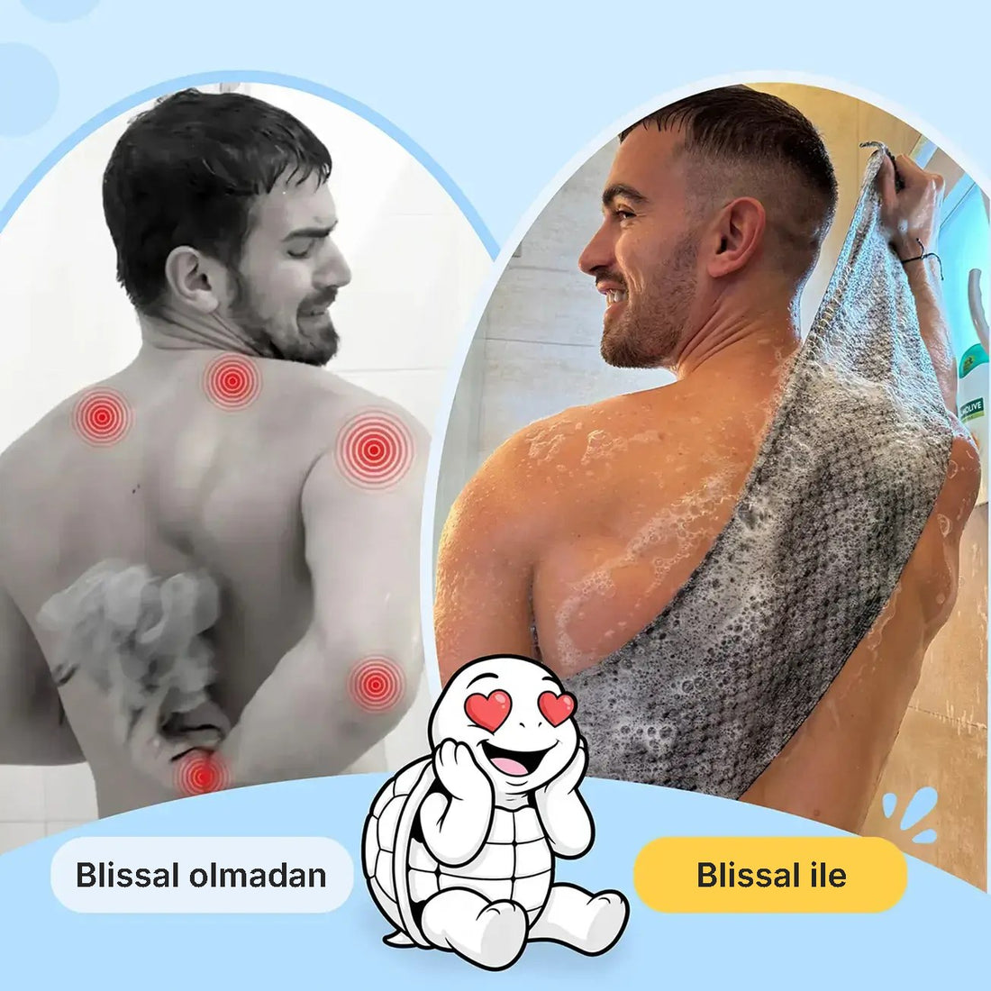 Blissal Peeling Etkili Antibakteriyel Duş Havlusu 2.0